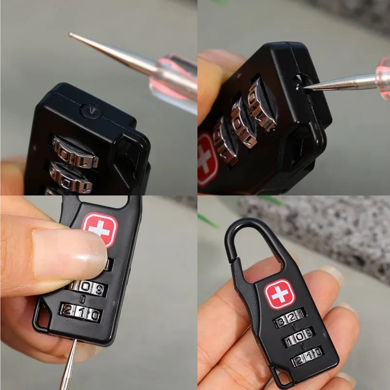 5/1pcs Mini Portable Suitcase Password Locks Anti-theft Lock Buckle Convenient Bag Cabinet Lock Student Dormitory Door Locks