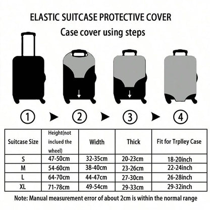 Angel pattern luggage protection cover, suitable for 18-32 inch luggage covers, luggage handle gloves, travel accessories
