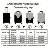 Raccoon Moon Playful Black Bottom Pattern Luggage Protective Cover, suitable for 18-32 inch luggage covers, luggage handle glove
