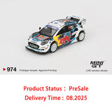 PreSale MINIGT 974 1:64 Ford Puma Rally M Sport WRT 2024 Diecast Model Collection Toys