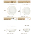 MALACASA NORI 16/32-PIECE Nordic European White Bone China Tableware Set with Bowl,Dinner&Dessert&Soup Plate Set for 4/8 person