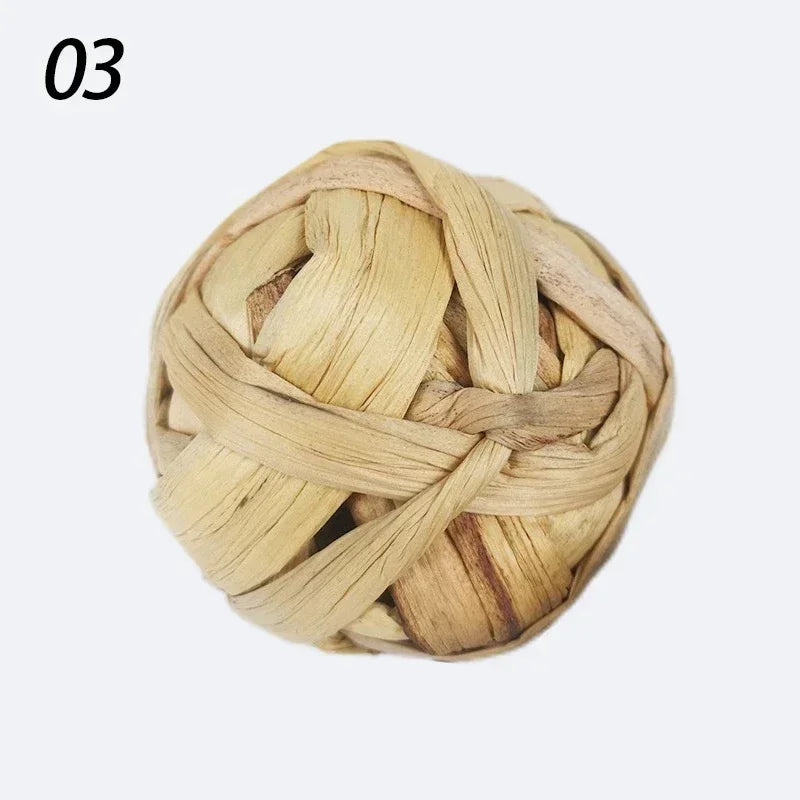 10 Styles 7CM Chewing Braided Ball Guinea Pig Rabbit Hamster Small Animal Play Pet Interactive Chew Toy Natural Grass Ball