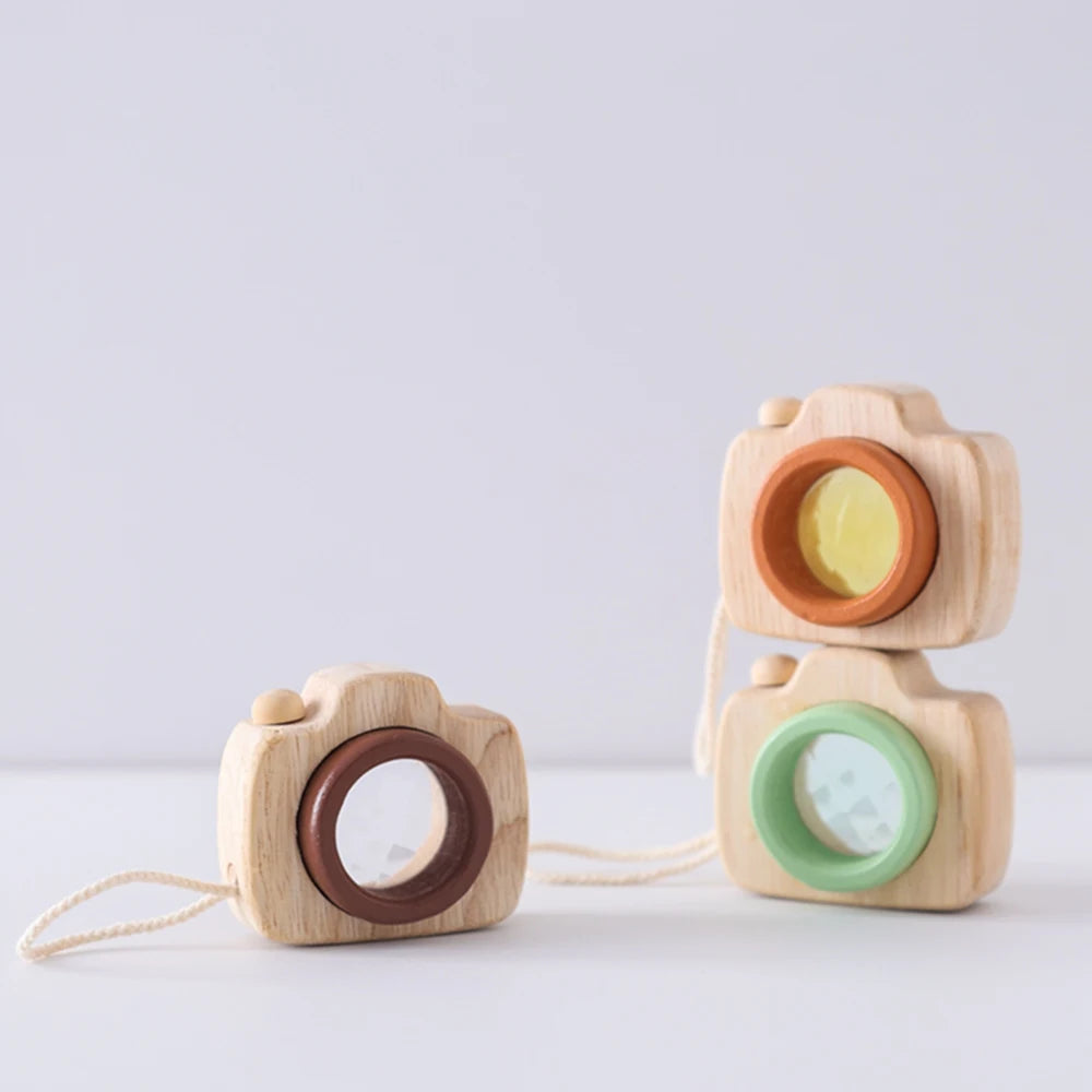1Pc Wooden Baby Montessori Toys Fashion Camera Pendant Toys for Kids Outdoor Toys Gift Children Wooden Presents Kids Gifts