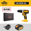 LYUWO Rechargeable Electric Hand Drill, Pistol Drill, Electric Screwdriver, Household Impact Hand Drill Tool,Use MT Battery