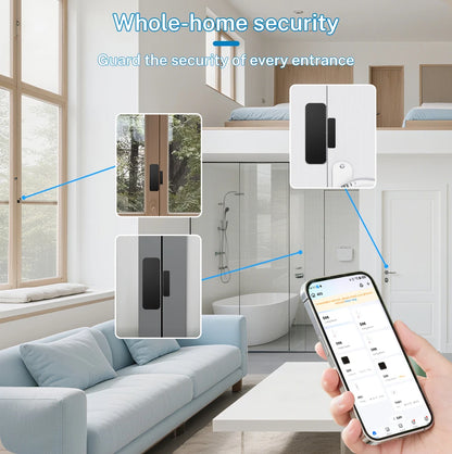 Tuya Zigbee Wifi Door and Window Sensor Security Burglar Alarm Magnetic Presence Sensor Smart Life Works with Google Home Alexa