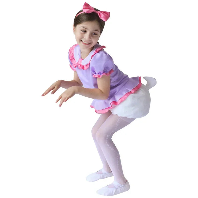 Anime Donald Duck Daisy Cosplay Costumes Boys Girls Prom Wear Kids Birthday Carnival Party Dress Up Stage Prop Cute Kids Clothes