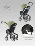 EU STOCK 4in1 baby stroller two-way Multifunctional newborn baby stroller 3in1 Foldable Basket type seat Lightweight Travel Pram