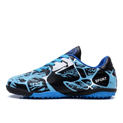Kids Soccer Shoes Society Long Spikes Futsal Boot Turf Training Sports Football Cleats 2024 New Children Football Studs