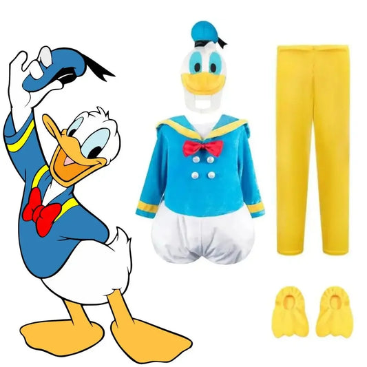 Anime Donald Duck Daisy Cosplay Costumes Boys Girls Prom Wear Kids Birthday Carnival Party Dress Up Stage Prop Cute Kids Clothes
