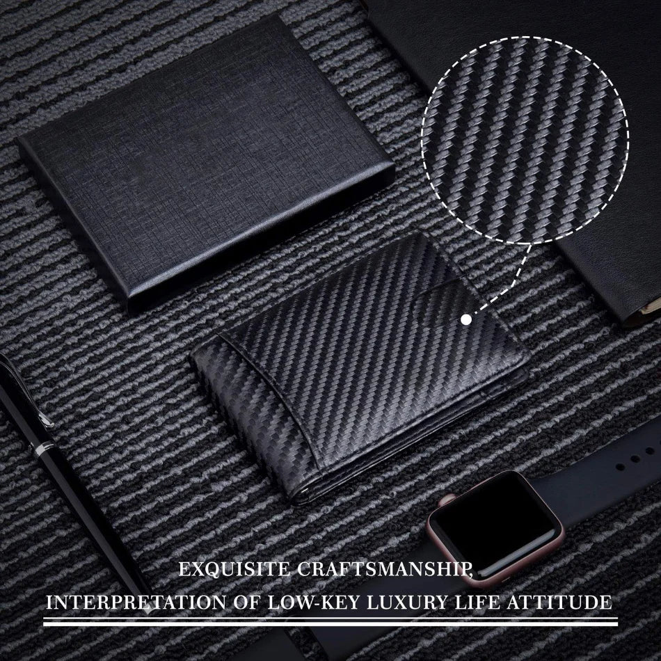 RFID Credit Card Holder Men Wallets Money Clip Luxury Slim Thin Mini Wallet Male Small Short Purse Minimalist Billfold Wallet