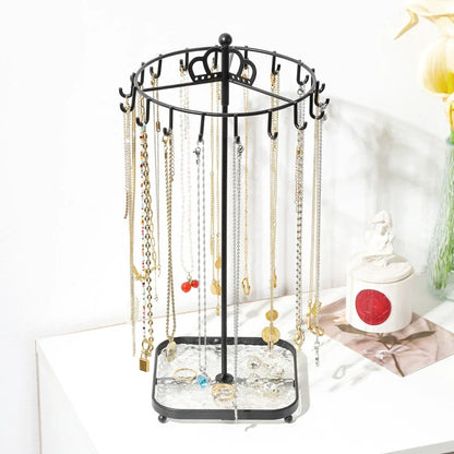 1 creative desktop acrylic base crown jewelry rack suitable for necklace pendants for easy organization and summarization