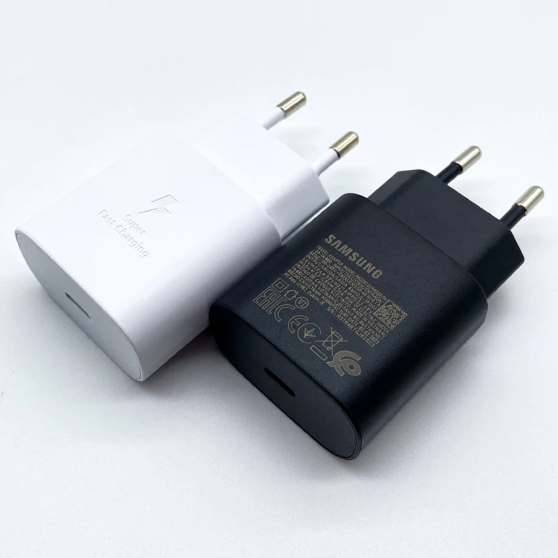 Samsung S24 25W Super Fast Charger PD Usb Type C Adapter Cargador For Samsung Galaxy S23 S22 Plus S21 ultra FE A55 A35 M55 A54