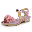 Girls Princess Shoes Summer Children High Heels Open-toe Party Wedding Toddler Sandals Non-slip Kids Casual Sequins Beach Shoes