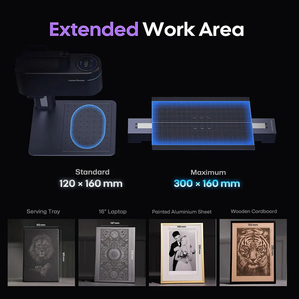 LASERPECKER 4 LP4 Laser Engraving Machine for All Materials Dual Light Laser Engraver Portable for Metal Wood Plastic Carving