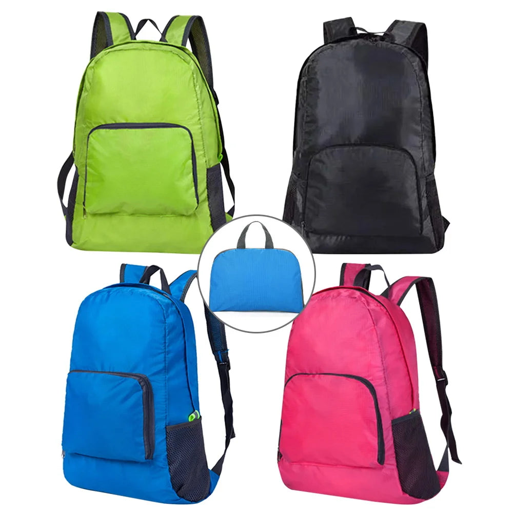 Outdoor Travel Lightweight Portable Foldable Backpack Love Print Folding Green Bag Ultralight Pack for Women Men Hiking Daypack