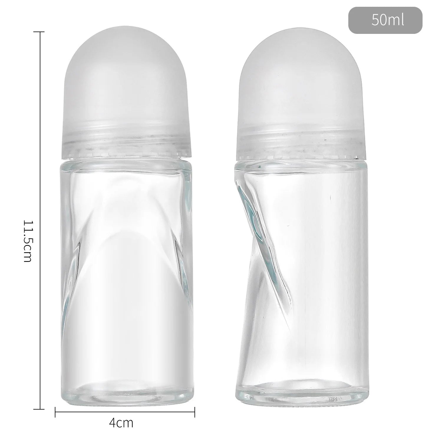 30/50ml Thick Glass Roller Bottle Empty Essential Oil Roll On Bottles Leak Proof Massage Roller Ball Refillable Bottle Container