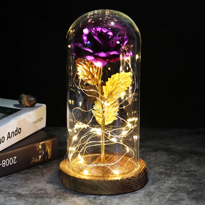 Envío directo de flores artificiales Galaxy Rose, La Bella y la Bestia, decoración de boda, regalo creativo para el Día de San Valentín, regalo para la madre.