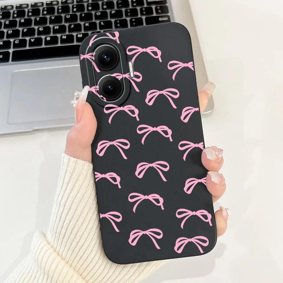 For Xiaomi Poco F7 Phone Cover For Redmi Turbo 4 Pro 5G Case Silicone Cute Cartoon Fashion Luxury Love Shockproof Bumper Funda