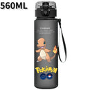 Anime Pokemon Portable Plastic Water Bottle 560ML Ash Ketchum Pikachu High Capacity Insulation Outdoor Water Cup for Kids Gift