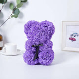 Rose Bear New Valentine's Day Gifts 25cm Flower Bears Artificial Floral Decorations Mother's Day Gift for Girlfriend Festival and 