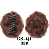 Coque despojado com piranha claw clip aplique de cabelo cacheado