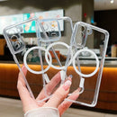 Transparent For Magsafe Case for Xiaomi Mi 15 14 13 Pro Ultra 13T 14T Redmi Note 13 14 4G 5G Magnetic Shockproof Hard Cover