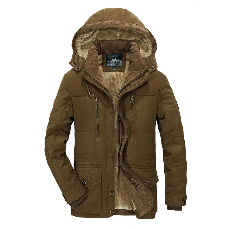 Winter Jacket Men's Parkas 6XL Oversized Thicken Male Coat High Quality Fleece Casual Padded Jackets Men Clothing Outwear T3F029