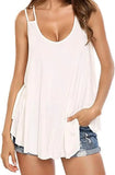 Plus Size 2024 Solid Color Halter Top Backless Vest