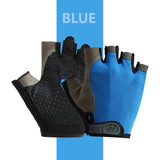 Anti Slip Half Finger Gloves para Homens e Mulheres, Halteres, Respirável, Elástico, Choque, Exercício, Esportes, Ciclismo, Bicicleta