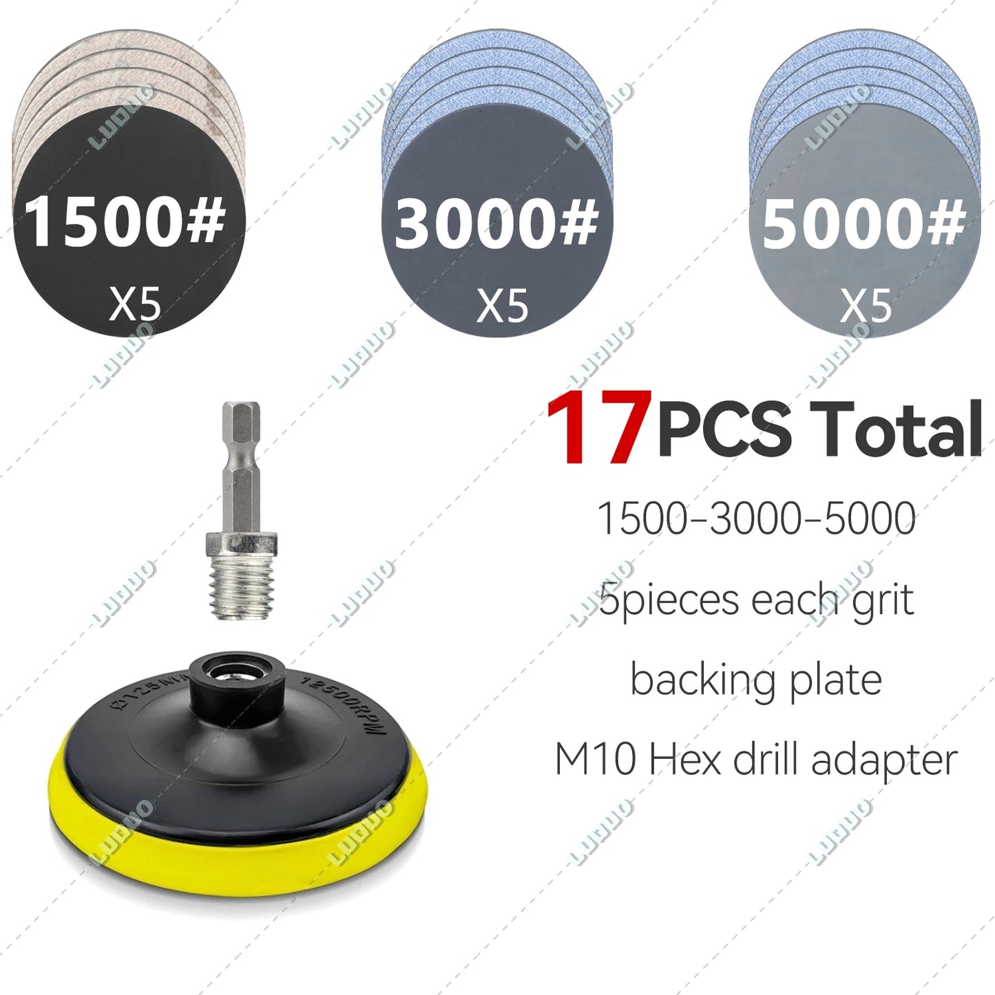 Round Wet Sanding Sheet Dry Polishing Sandpaper For Car Detailing Headlight Restoration Grinder Accessories Sanding Discs Paper