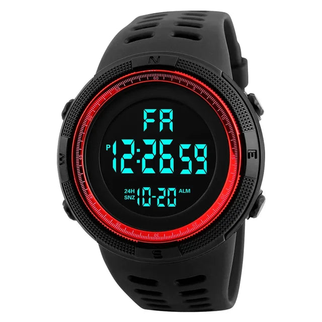 Reloj de pulsera deportivo militar YIKAZE-Y01 para hombre, reloj digital multifuncional, resistente al agua, reloj electrónico para estudiantes, reloj de pulsera masculino. 