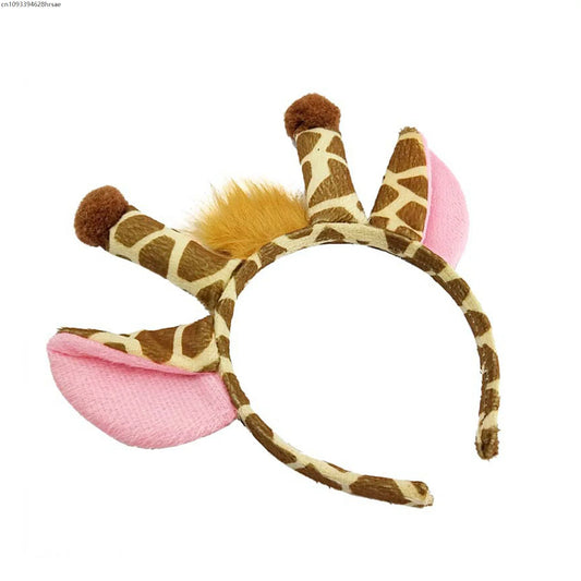 Kids Giraffe Cosplay Costume Set Animal Ears Tail Bow Tie Tutu Skirt Fancy Adult Child Props Halloween Party Carnival Birthday