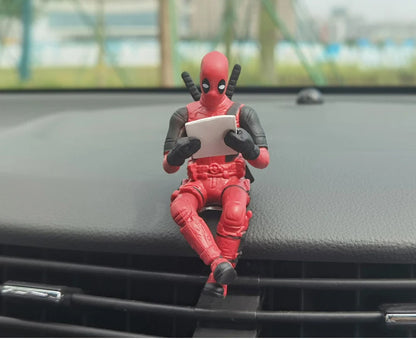 Sitting Anime Figure Hero Doll Home Decoration Mini Figurine Car Interior Miniature Model Collection Figurine Kids Toy Gifts