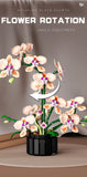 Creative Orchid Cymbidium Eternal Flowers Potted Plant Building Blocks Simulation Phalaenopsis DIY Bricks Toys Valentine's Gift