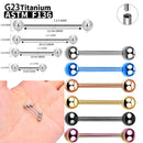 1/5/10pcs G23 Titanium External Internal thread Piercing Jewelry 14G 16G Long Industrial Sexy Barbell Barbell Ring Tongue