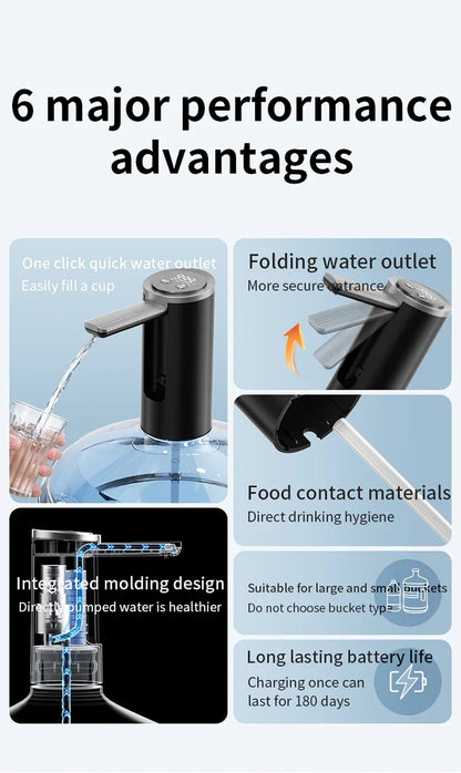 Smart Quantitative Alcohol Dispenser Professional High End Whiskey Pump Dispenser Liquor Pump Adjustable Foldable Wine Decanter