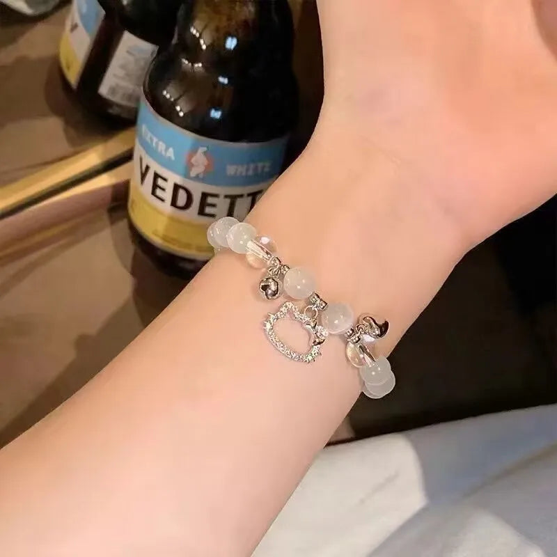 Nueva pulsera Hellokittys Y2k, pulsera Kawaii, colgante ajustable, joyería de moda de dibujos animados para niñas, regalo de cumpleaños y Navidad para mujer.