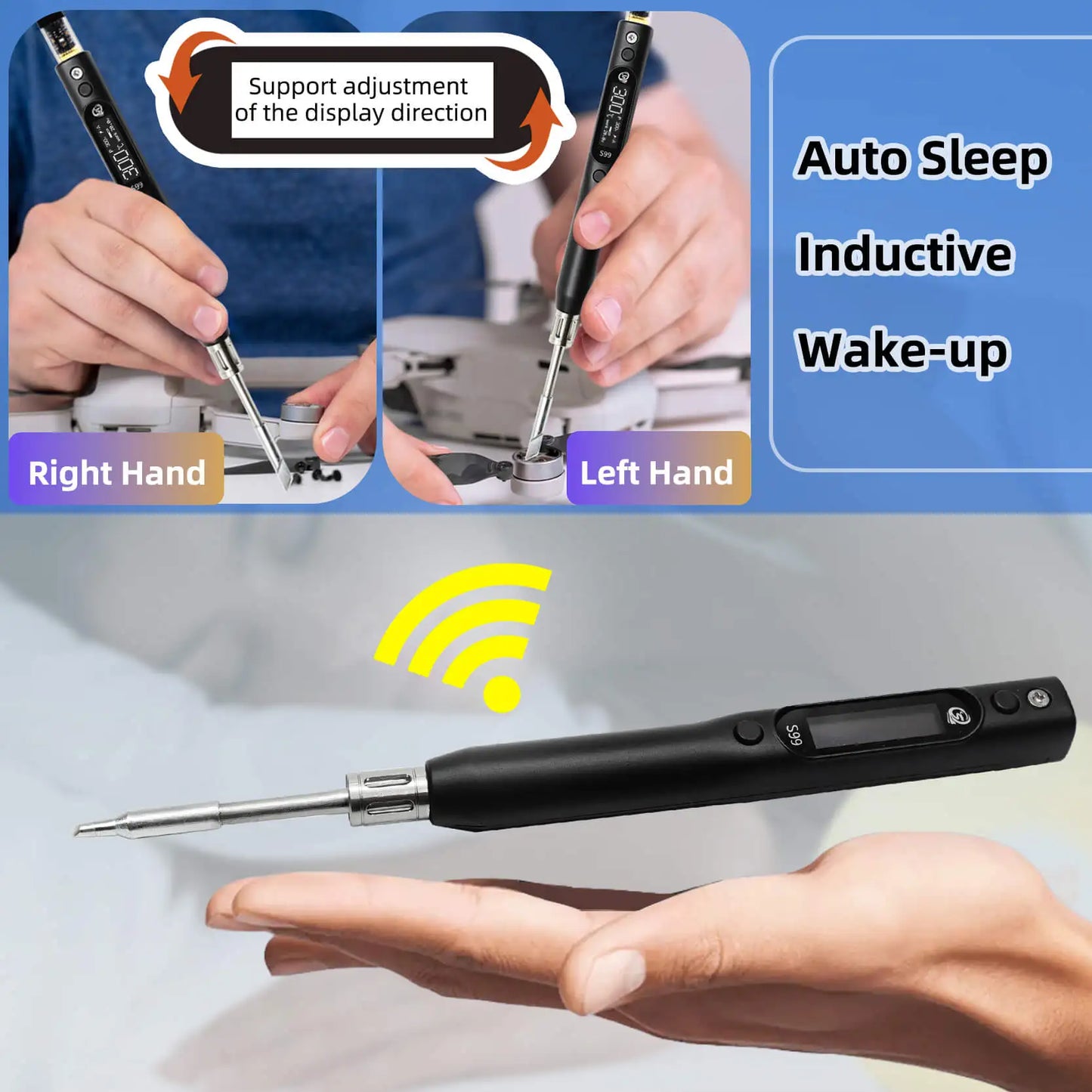 Sequre S99 Soldering Iron Compatible With Jbc245 Tip Support Pd|qc|dc|pps Power Supply For Drone Rc Model Welding Repair Tool