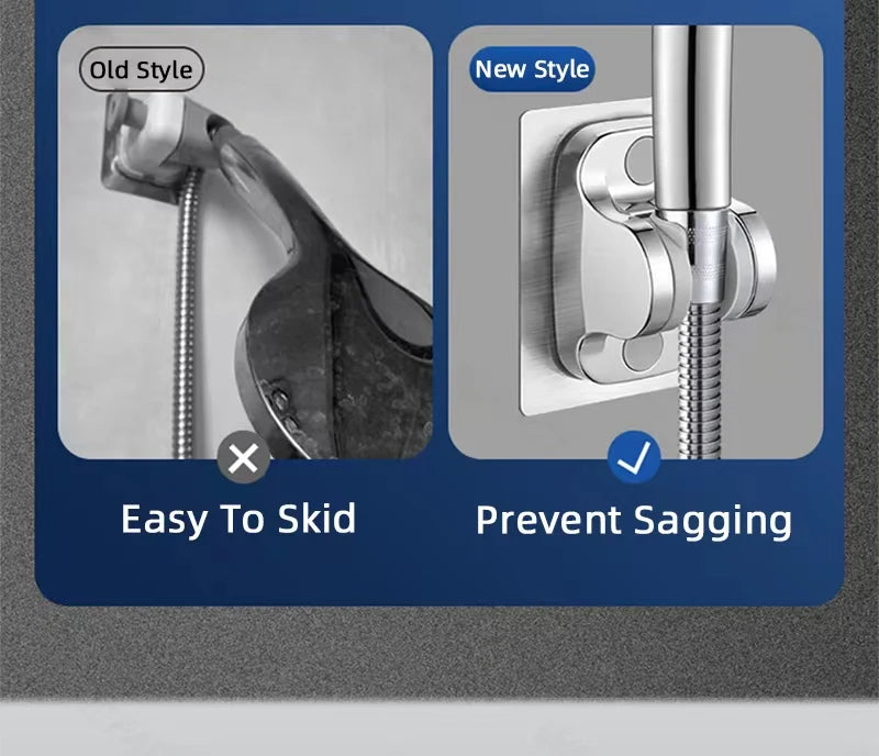 Universal Shower Head Holder Adjustable Shower Rail Holder Bathroom Accessories Replacement Hand Shower Bracket for Slide Bar