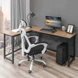 Escritorio en forma de L Homfa de 170 cm (66,5") para ordenador, gaming, portátil, oficina, mesa de trabajo esquinera, escritorio de estudio, 170 x 120 x 75 cm