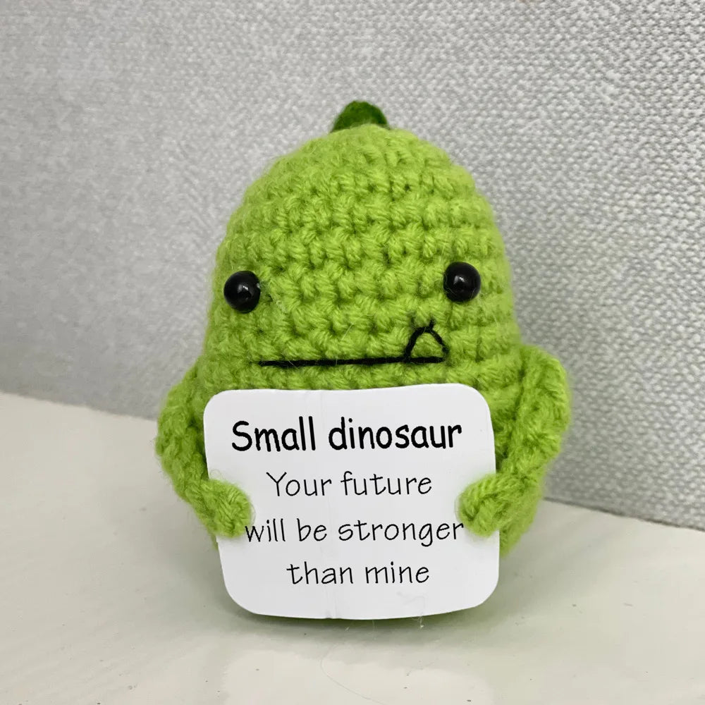 New Knitted Positive Turtle Doll Handmade Emotional Support Positive Crochet Sea Turtles Gifts for Christmas New Year Birthday
