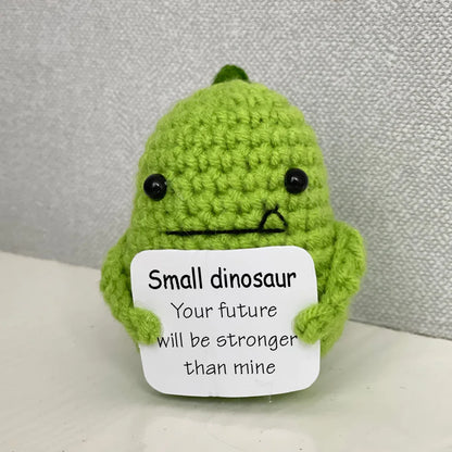 New Knitted Positive Turtle Doll Handmade Emotional Support Positive Crochet Sea Turtles Gifts for Christmas New Year Birthday