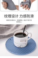 xgnvpy Silicone Mat Coaster Food Grade Non-slip Placemat Table Protection Kitchen Accessory Gadget Round Cup Mat