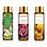 PHATOIL 1/3/9pcs 10ml Sweet Fruit Fragrance Oil For Aromatherapy DIY Candle Cherry Apple Strawberry Mango Coconut Fragrance Oils