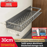 Aluminum Kitchen Rack Kitchen Shelf Toilet Storage No Drill Hanging Rack Bathroom Organizer Hang on the Wall Kitchen