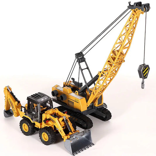 Toys for Boys Alloy Tractor Kids Excavator Bulldozer Miniature Crane Truck Model Diecast Farm Engineering Vehicle Children Gifts