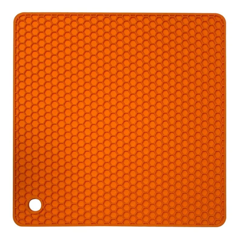 18cm Square Silicone Mat Heat Resistant Potholder Dining Table Placemat Non-slip Pot Holder Cup Coaster Kitchen Accessories