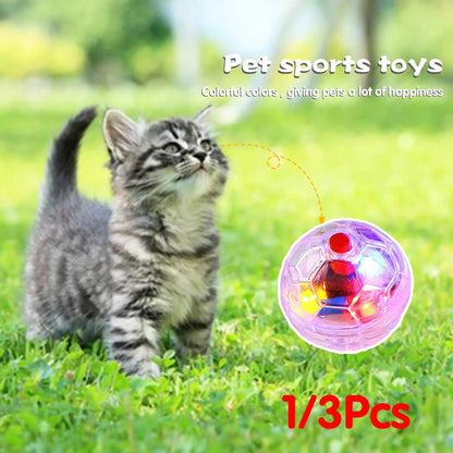 3 pelotas interactivas de juguete con flash, equipo paranormal, para caza de mascotas, con movimiento de flash, juguete para mascotas con luz.