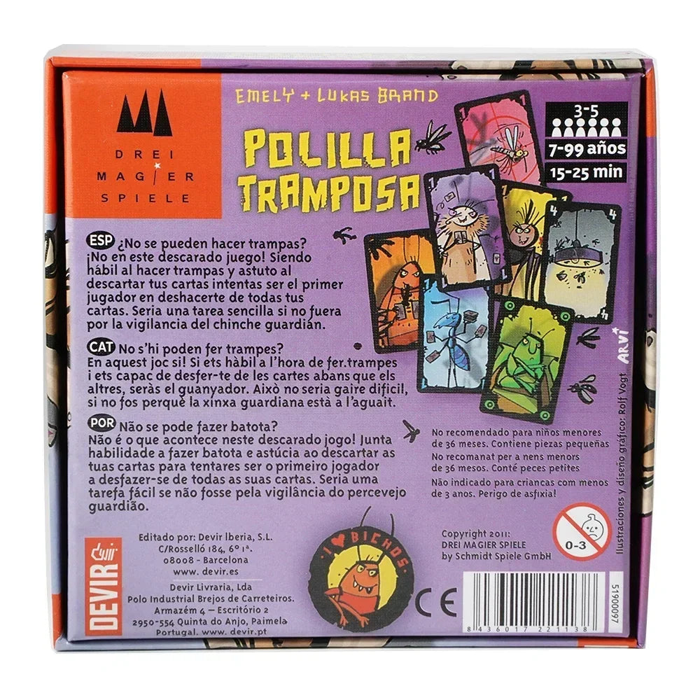 Tácticas de trampa de polilla desatadas: Juego de mesa Polilla Tramposa: un juego de cartas familiar con Kaker Laken Poker