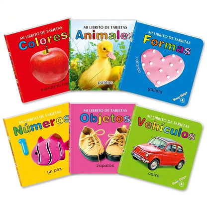 Baby Colorful Pattern Card Books Interactive Sensory Baby Toys Newborn Development Gift Accompanying Reading Early Education